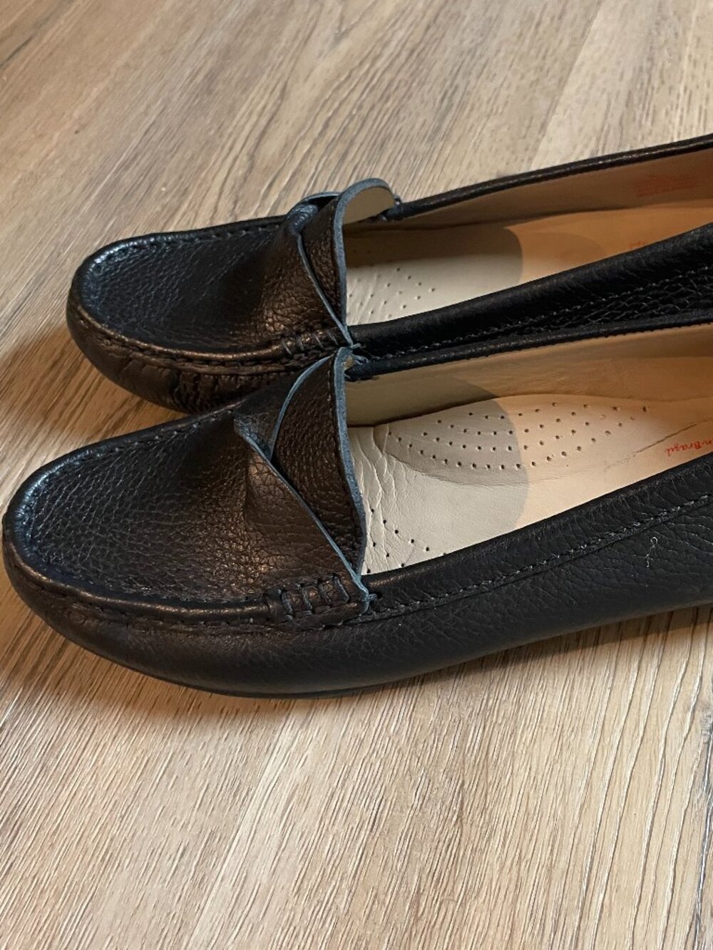 Marc Joseph Beverley Road Shoes Women's 8 Black Leather Loafers Slip-on Casual! - Picture 2 of 7